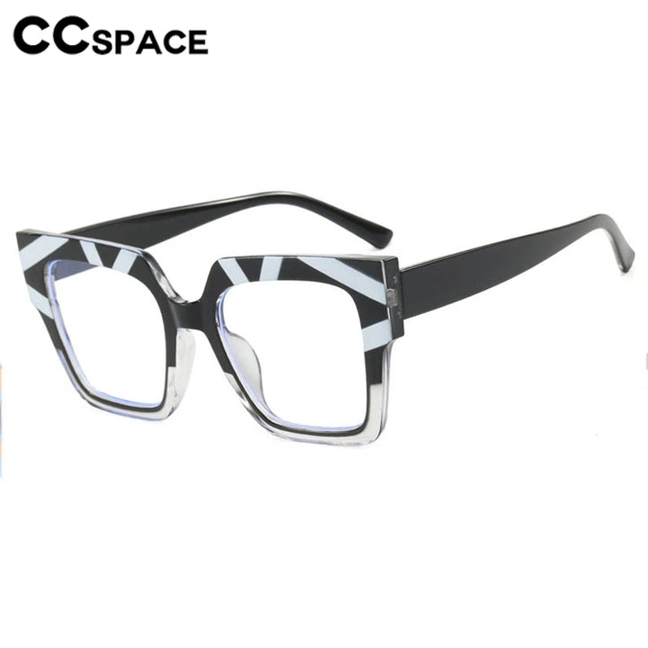 CCspace Women's Full Rim Square Thick Polycarbonate Eyeglasses 301255 Full Rim CCspace   