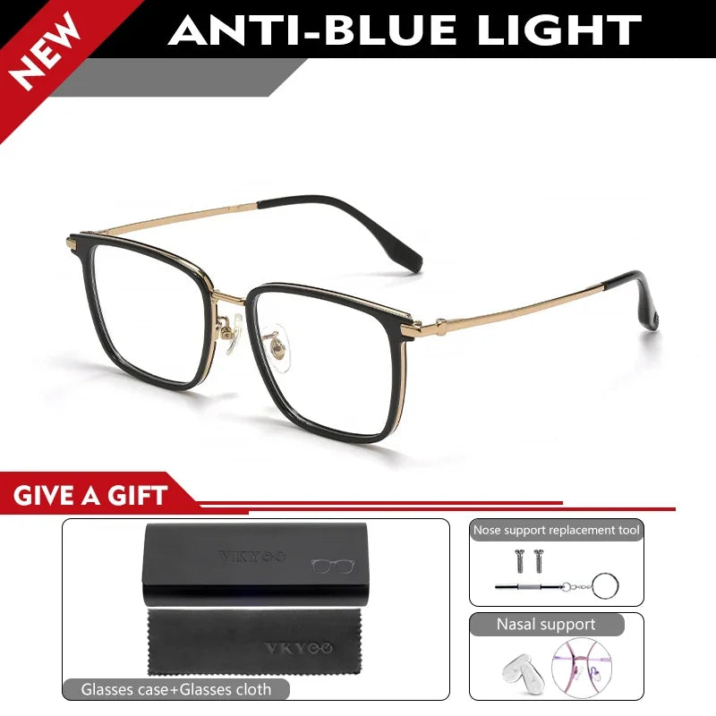 Vicky Unisex Full Rim Square Tr 90 Titanium Reading Glasses 530182