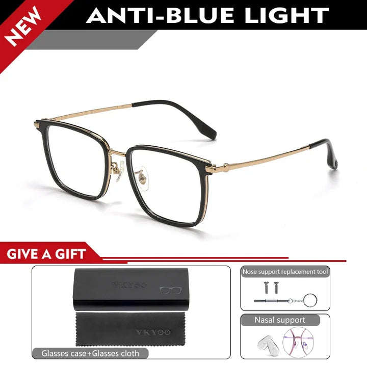 Vicky Unisex Full Rim Square Tr 90 Titanium Reading Glasses 530182
