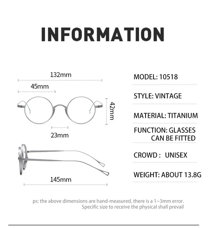 Vicky Women's Full Rim Small Round Titanium Reading Glasses 10518 Reading Glasses Vicky   