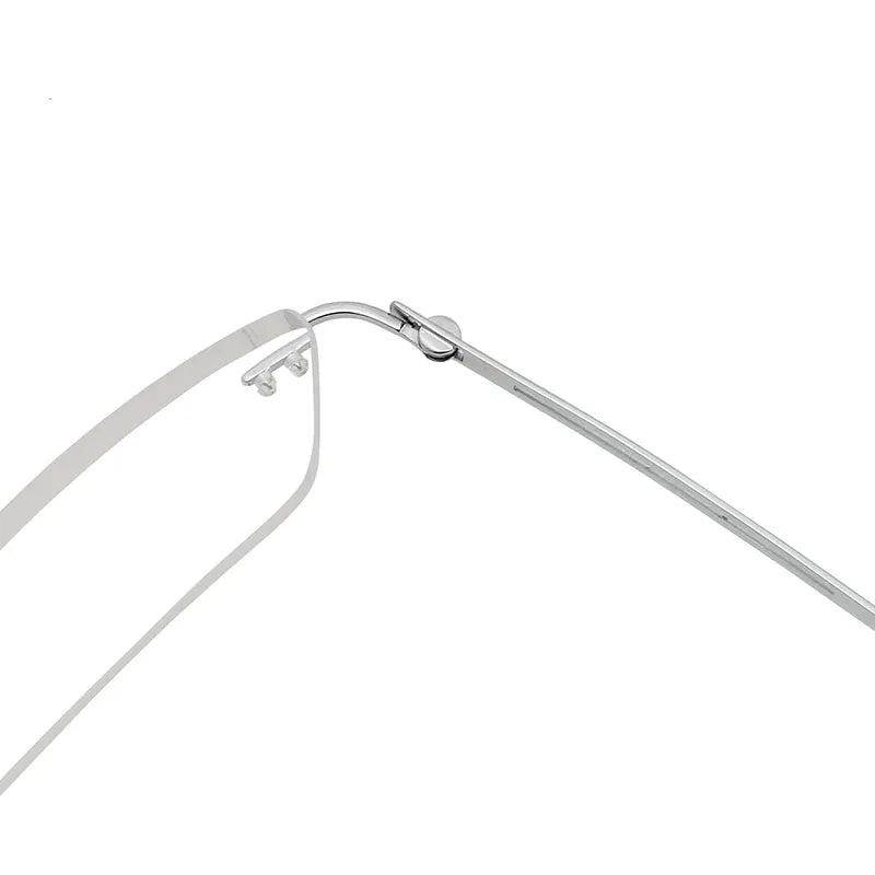 Hdcrafter Men's Rimless Square Screwless Titanium Eyeglasses 86529 Rimless Hdcrafter Eyeglasses   