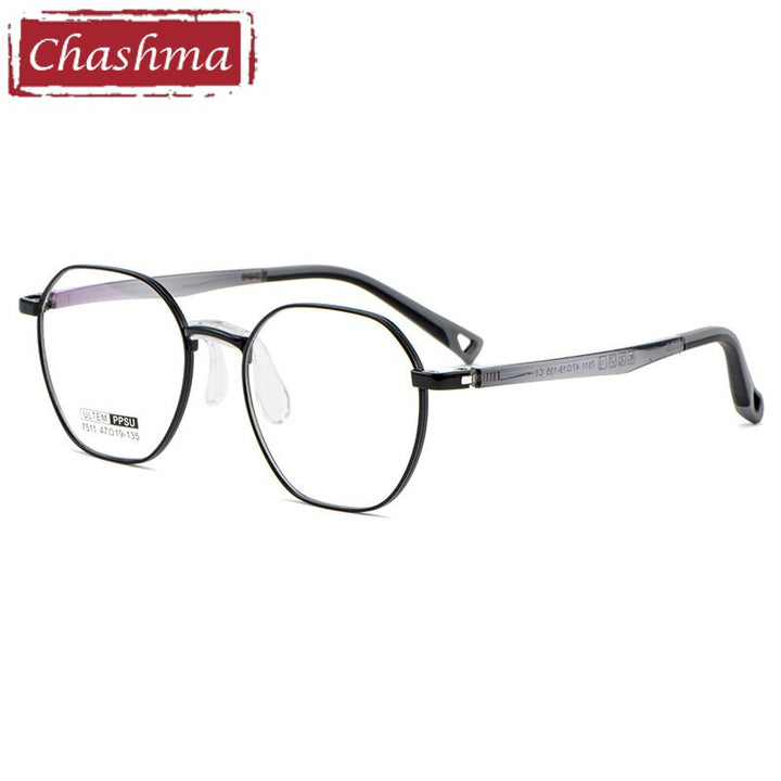 Chashma Unisex Children's Full Rim Octagon Stainless Steel Eyeglasses 7511 Full Rim Chashma   