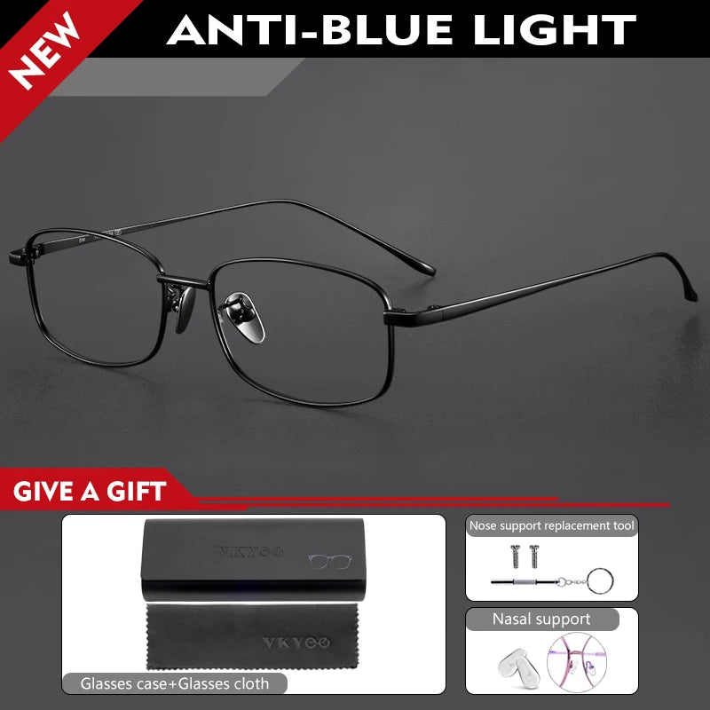 Vicky Unisex Full Rim Square Titanium Reading Glasses 80274