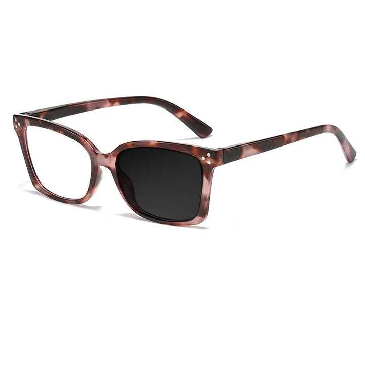 Kocolior Women's Full Rim Square Pc Tr 90 Alloy Photochromic Reading Glasses 525002