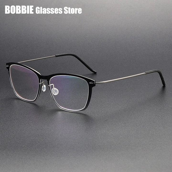 Bobbie Women's Full Rim Square Acetate Titanium Eyeglasses 652579