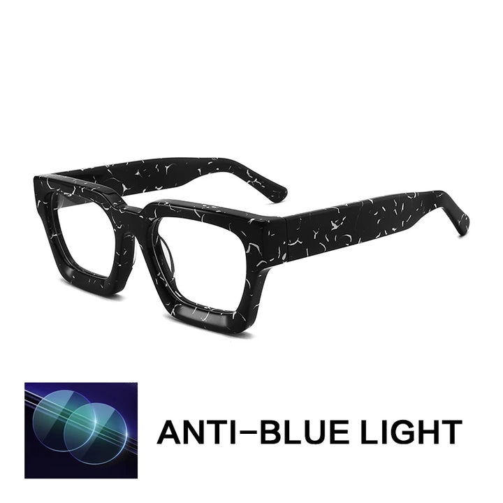 Gatenac Unisex Full Rim Polygon Brow Line Acetate Reading Glasses G1439