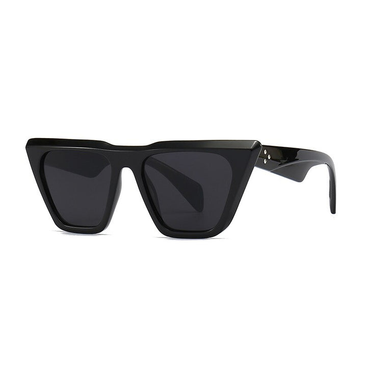 CCSpace Unisex Full Rim Square Cat Eye Tr 90 UV400 Sunglasses 56215 Sunglasses CCspace Sunglasses C1BlackGrey  