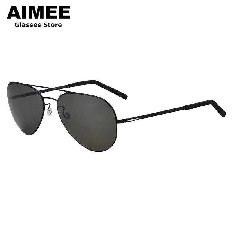 Aimee Women's Full Rim Oval  Double Bridge Titanium Sunglasses 198001