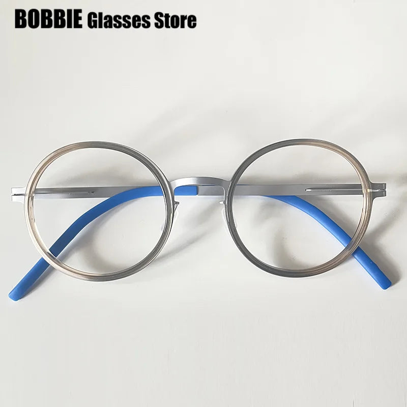 Bobbie Women's Full Rim Round Steel Screwless Eyeglasses 484520