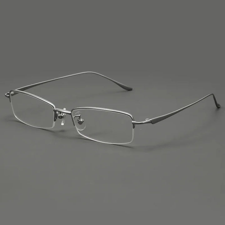 Momoja Women's Semi Rim Square Titanium Eyeglasses 78560