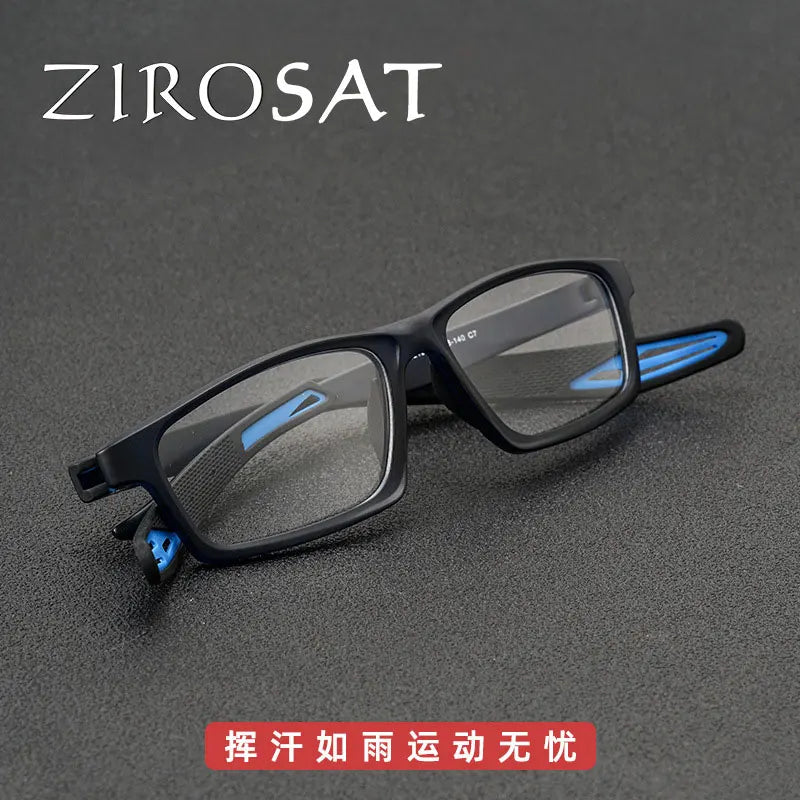 Zirosat Unisex Full Rim Square Ultem Sport Eyeglasses Z121219 Full Rim Zirosat   