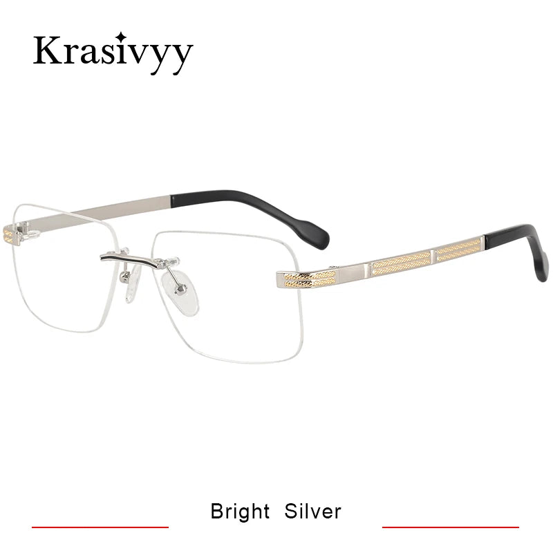 Krasivyy Women's Rimless Square Titanium Eyeglasses 50120