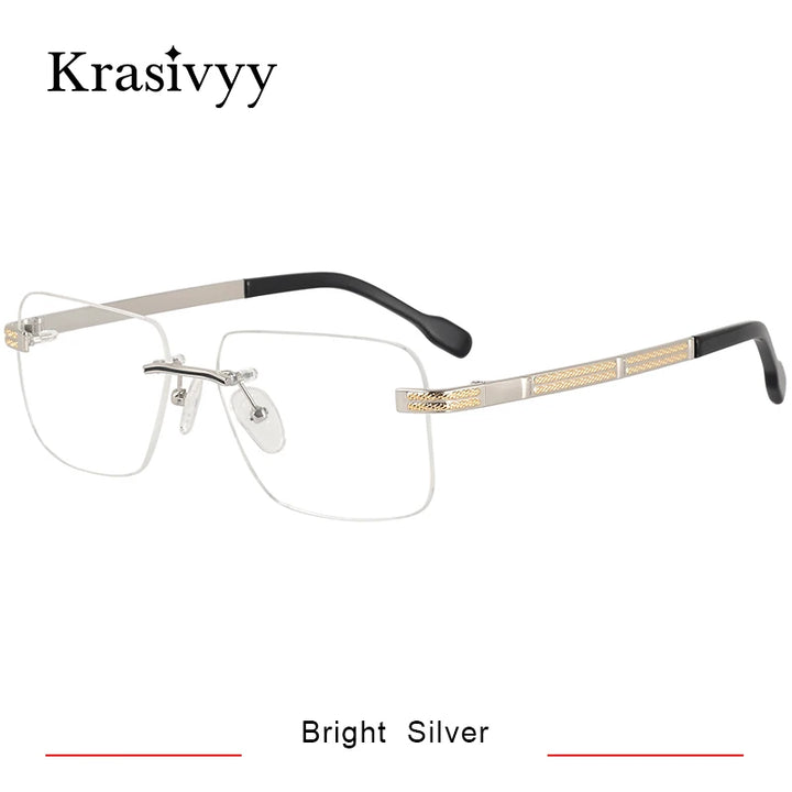 Krasivyy Women's Rimless Square Titanium Eyeglasses 50120
