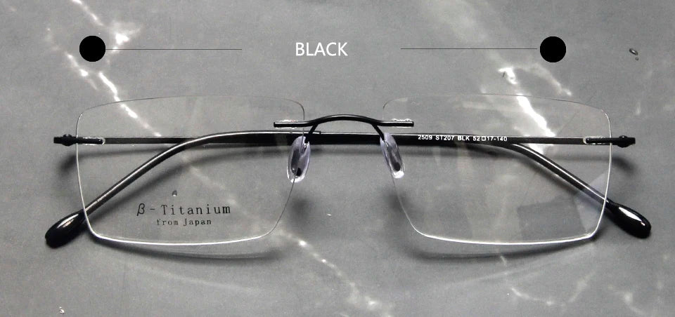 Esnbie Women's Rimless Small Square Titanium Eyeglasses 243207