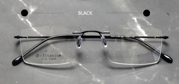 Esnbie Women's Rimless Small Square Titanium Eyeglasses 243207