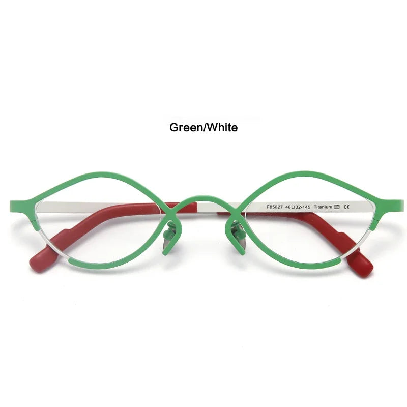 Aror Unisex Full Rim Small Oval Titanium Eyeglasses 464832