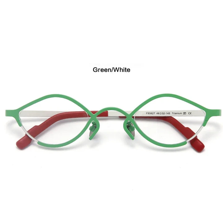Aror Unisex Full Rim Small Oval Titanium Eyeglasses 464832