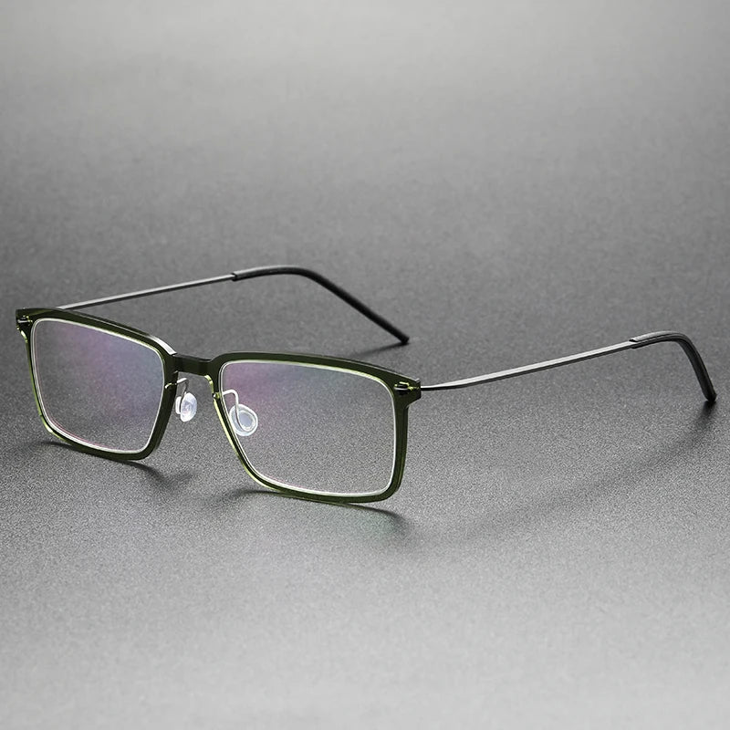 Bobbie Unisex Full Rim Square Titanium Acetate Eyeglasses 766528