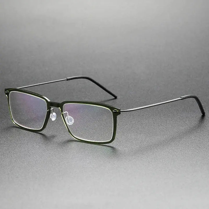 Bobbie Full Rim 652800 Unisex Square Acetate Screwless Titanium Frames FuzWeb