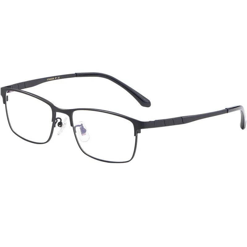 Yimaruili Men's Full Rim Square Titanium Eyeglasses Ht0137 Full Rim Yimaruili Eyeglasses   