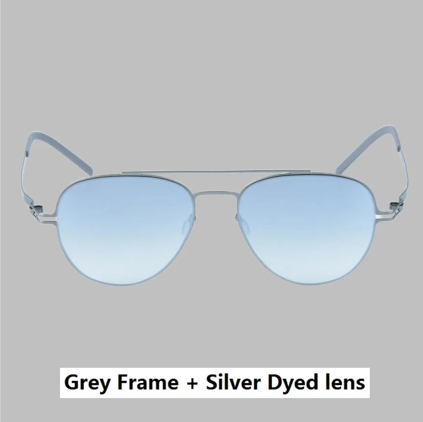 Bobbie Unisex Full Rim Oval Double Bridge Steel Sunglasses 565219