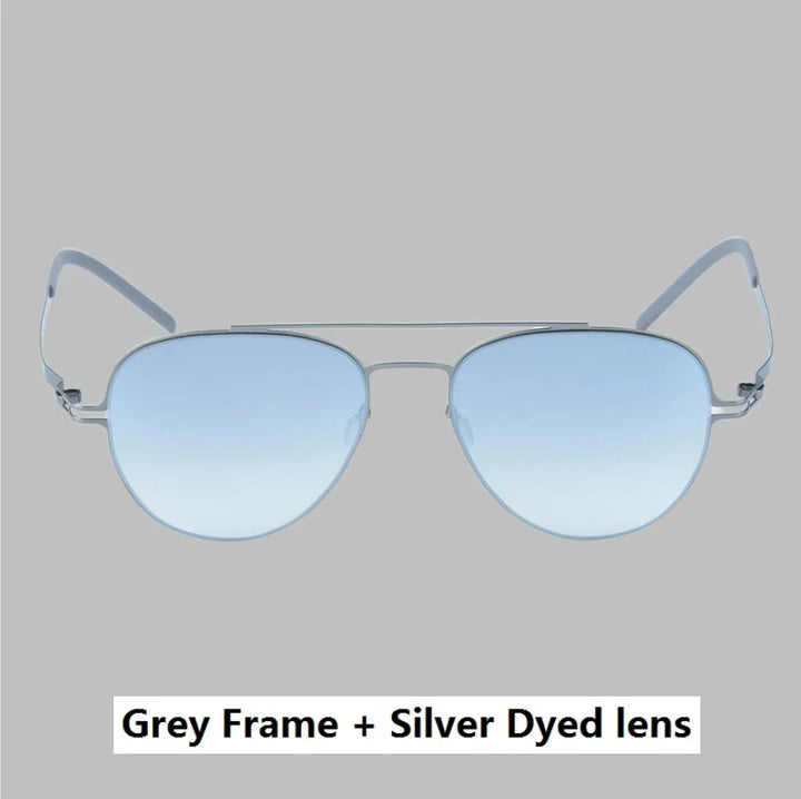 Bobbie Unisex Full Rim Oval Double Bridge Steel Sunglasses 565219