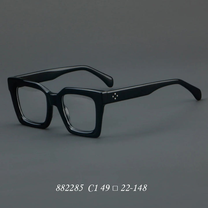 Nobler Unisex Full Rim Wide Edge Square Acetate Eyeglasses 2285 Full Rim Nobler C1  