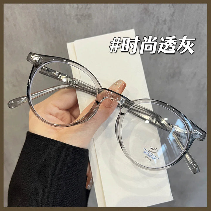 Zirosat Unisex Full Rim Round Tr 90 Alloy Eyeglasses 68008