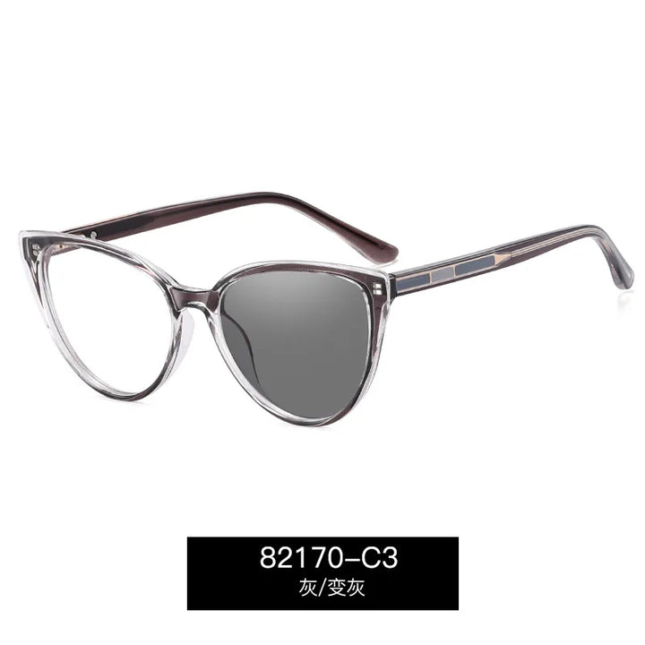 Reven Jate Women's Full Rim Oval Tr 90 Photochromic Eyeglasses 382170