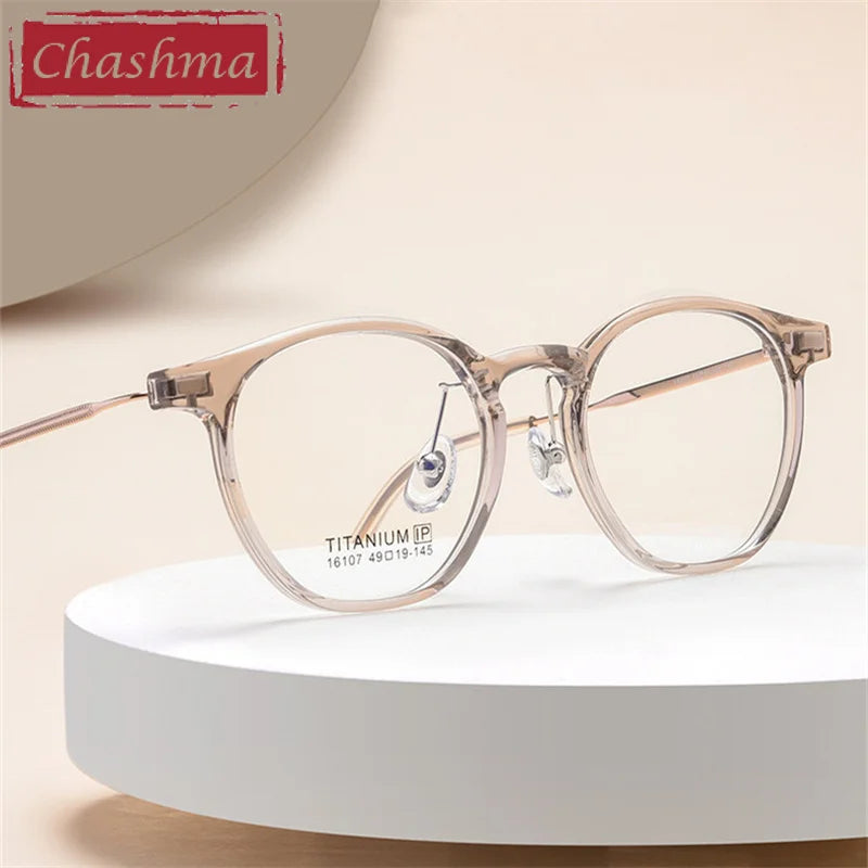 Chashma Ottica Unisex Full Rim Round Tr 90 Titanium Eyeglasses 16017 Full Rim Chashma Ottica   
