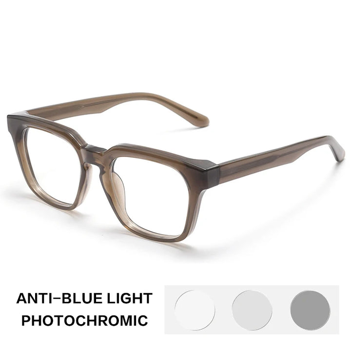 Gatenac Unisex Full Rim Square Acetate Reading Glasses G91807