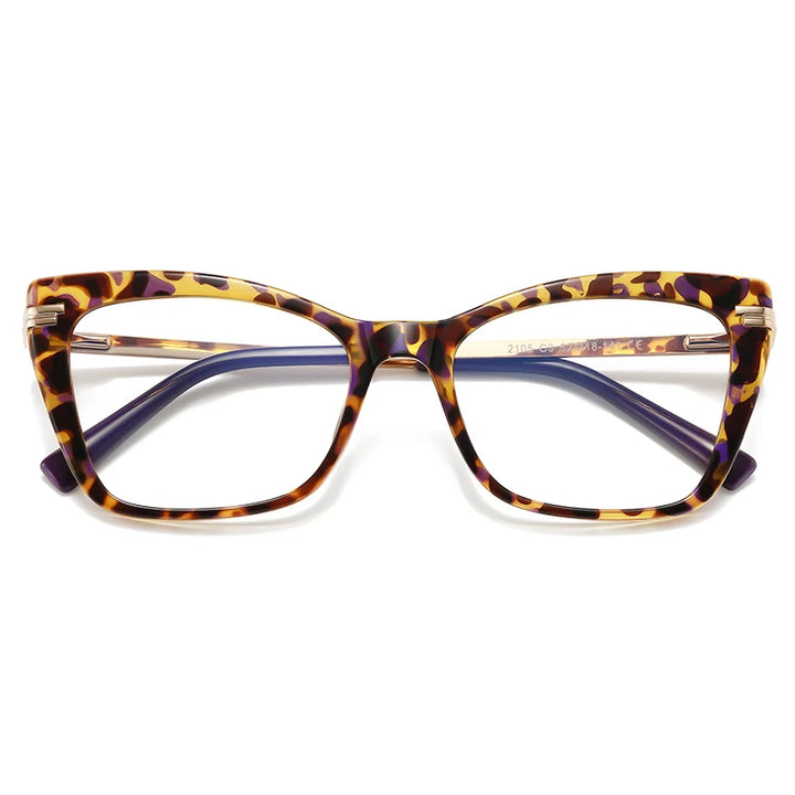 Vicky Women's Full Rim Square Cat Eye Tr 90 Titanium Reading Glasses 2105 Reading Glasses Vicky PFD2105-C3 0 
