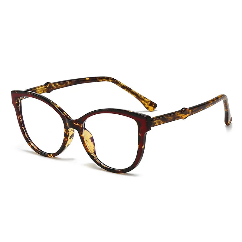 CCspace Women's Full Rim Oval Polycarbonate Reading Glasses R57605 Reading Glasses CCSpace +50 Leopard 