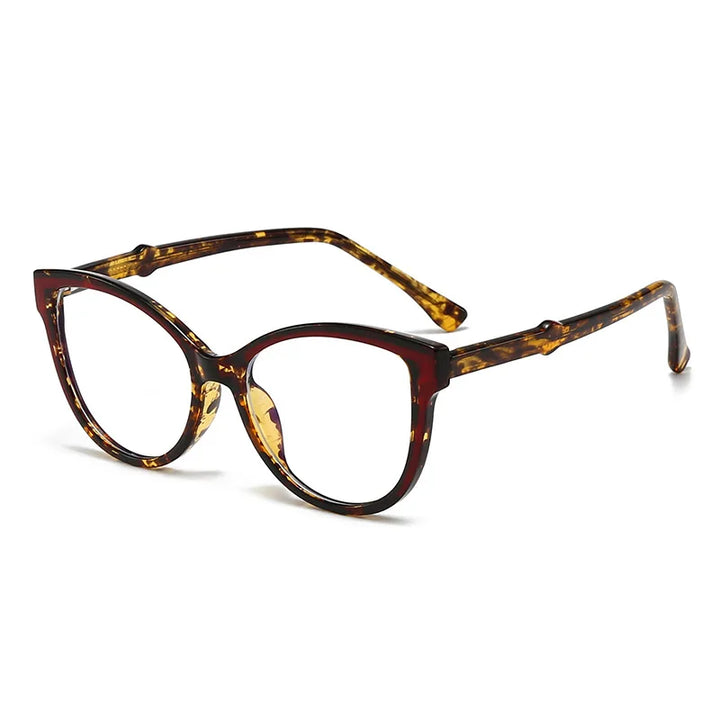 CCspace Women's Full Rim Oval Polycarbonate Reading Glasses R57605 Reading Glasses CCSpace +50 Leopard 