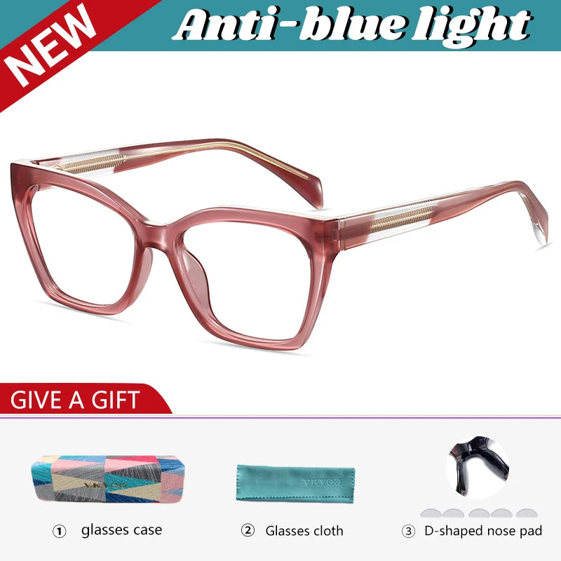 Vicky Women's Full Rim Butterfly Tr 90 Alloy Reading Glasses 582008