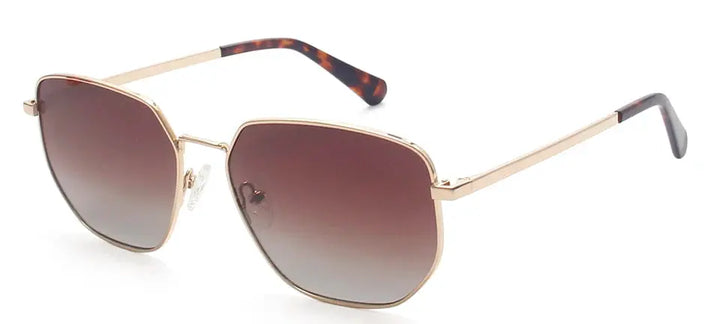 Esnbie 251081 Unisex Full Rim Alloy Polygon Square Sunglasses FuzWeb