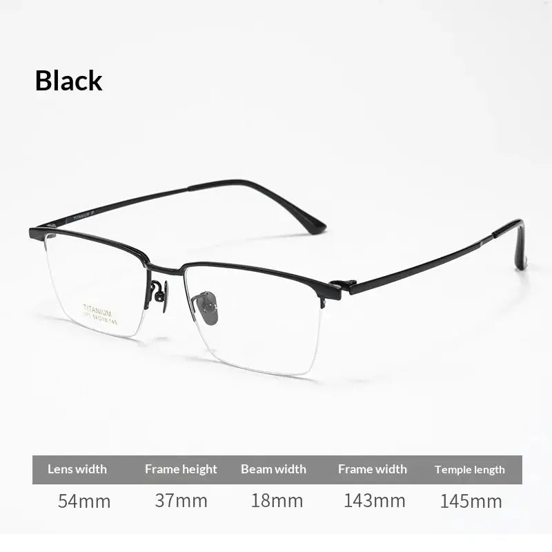 Aror Full Rim 107300 Professional Men’s Screwless Titanium Square Frames FuzWeb