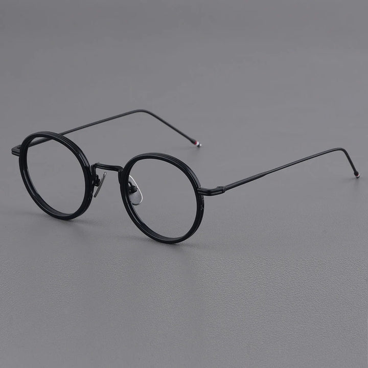 Bobbie Women's Full Rim Round Acetate Titanium Eyeglasses 906906