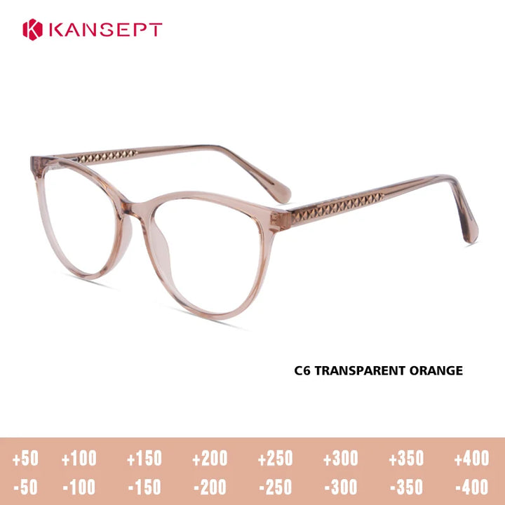 Kansept Unisex Full Rim Square Tr 90 Alloy Reading Glasses 25004