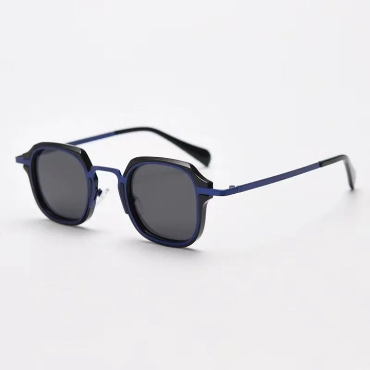 Zirosat Unisex Full Rim Flat Top Square Alloy Acetate Sunglasses Y7254 Sunglasses Zirosat C5  