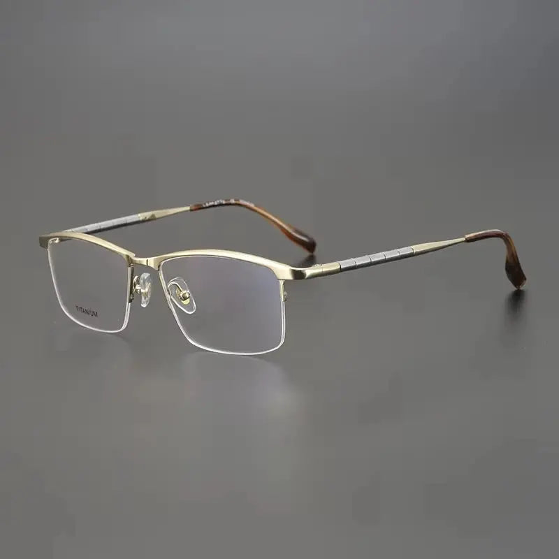 Bobbie 611900 Men’s 145mm Full Rim Square Titanium Frames FuzWeb