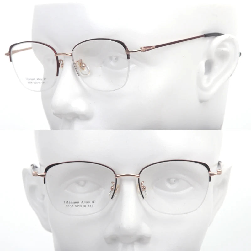 Muzz 8858 women's cat eye titanium prescription eyeglasses — view 7