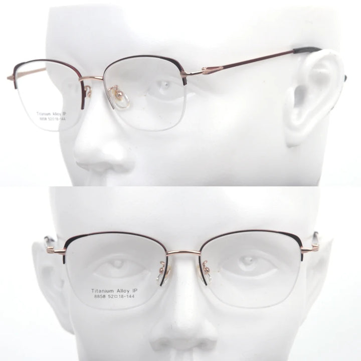 Muzz 8858 women's cat eye titanium prescription eyeglasses — view 7