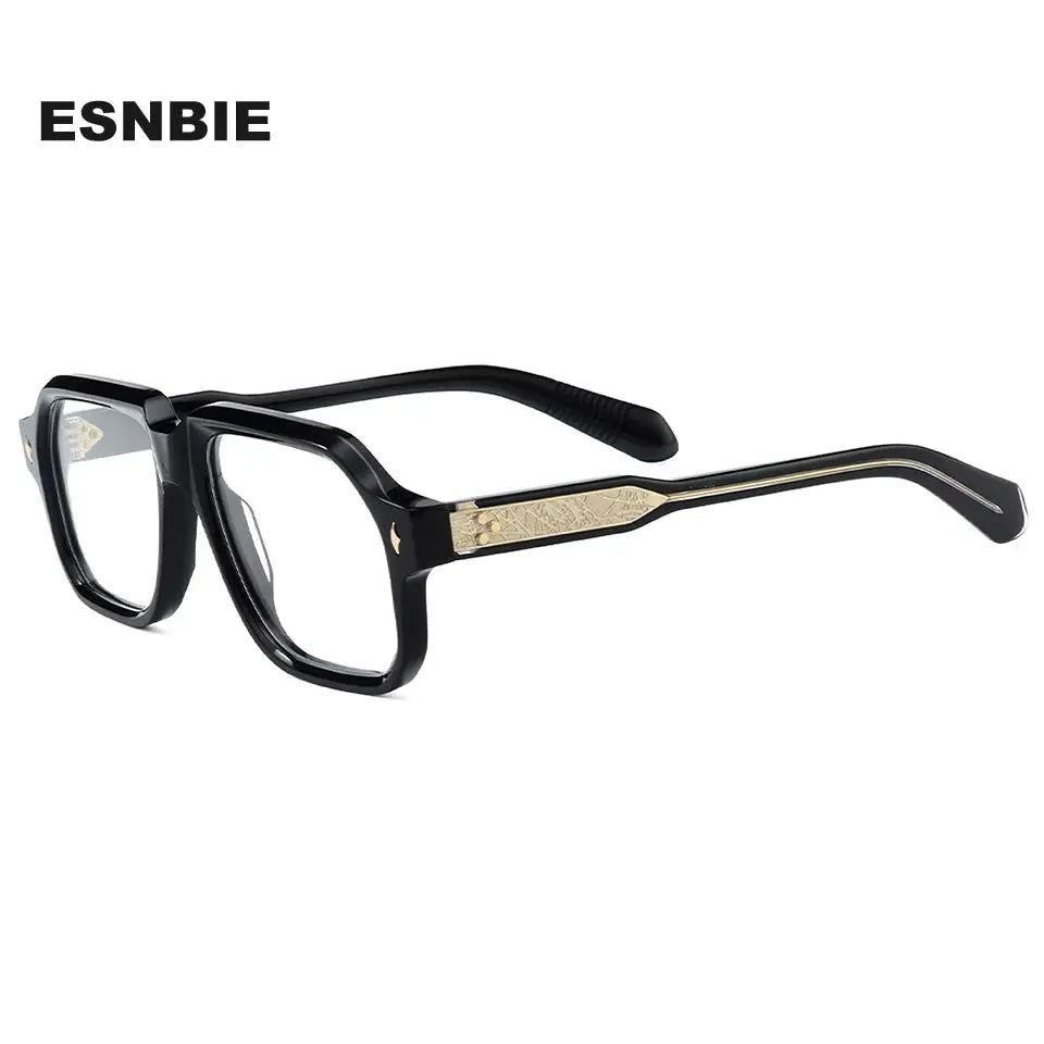 Esnbie 250980 Men's Full Rim Square Brow Line Acetate Frames Esnbie