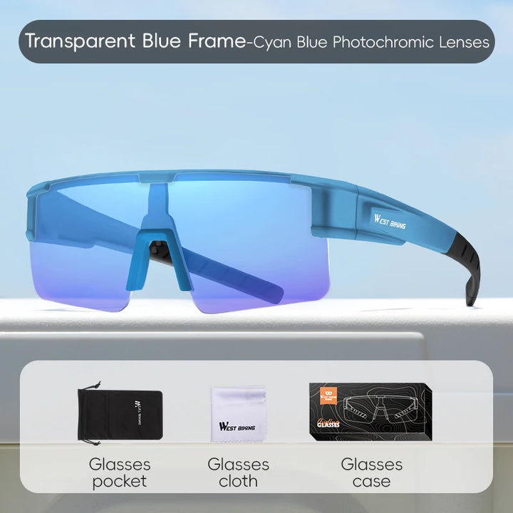 West Biking Unisex Semi Rim Square Over Frame Polycarbonate Sunglasses 770703