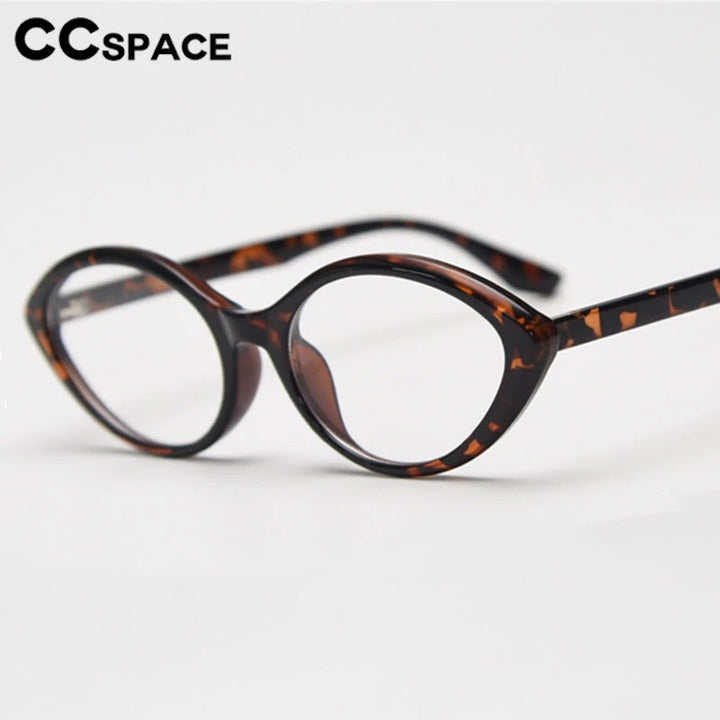 CCspace Women's Full Rim Oval Cat Eye Tr 90 Titanium Eyeglasses 301221 Full Rim CCSpace   