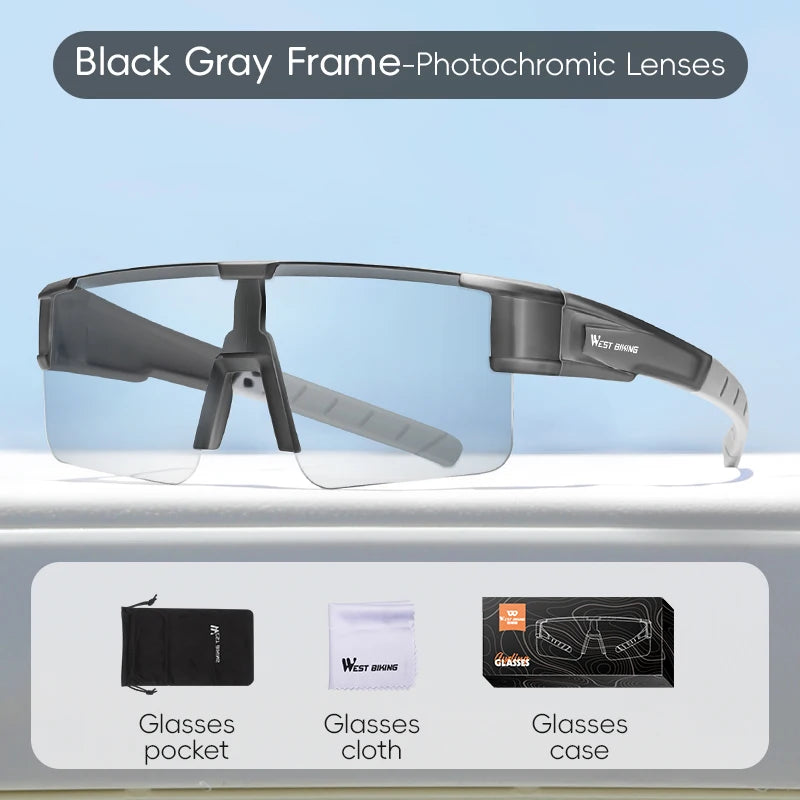 West Biking Unisex Semi Rim Square Over Frame Sunglasses 307031