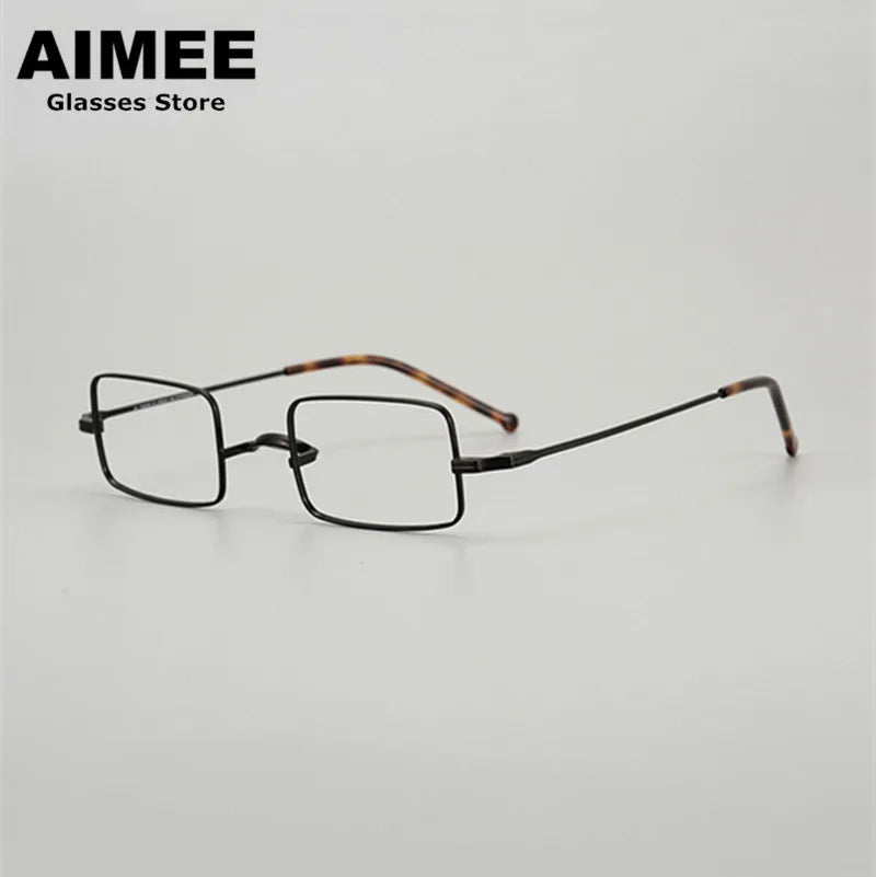 Aimee Unisex Full Rim Small Square Titanium Eyeglasses 88083 Full Rim Aimee   