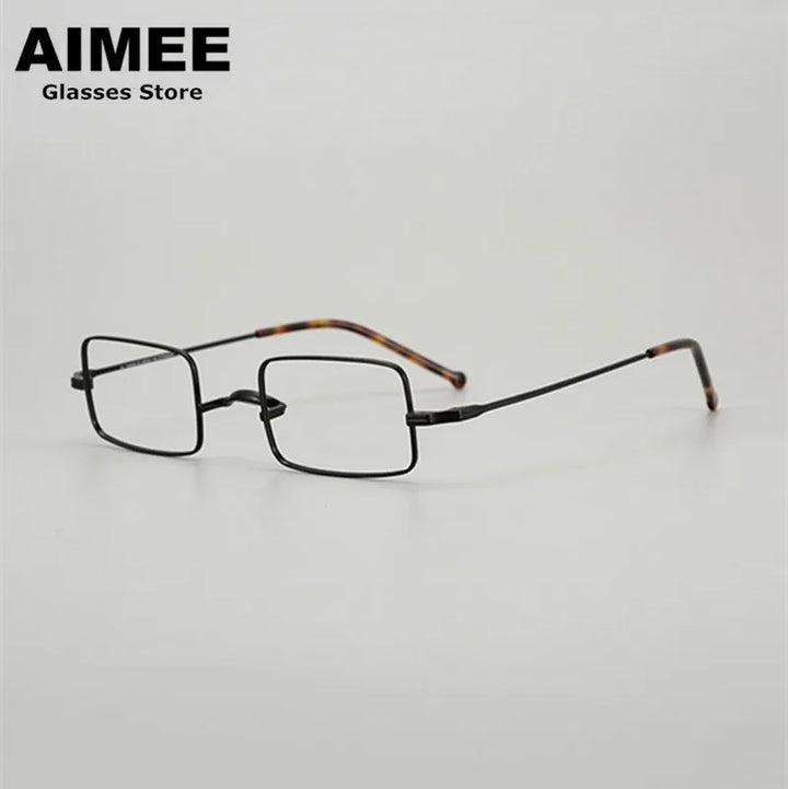 Aimee Unisex Full Rim Small Square Titanium Eyeglasses 88083 Full Rim Aimee   