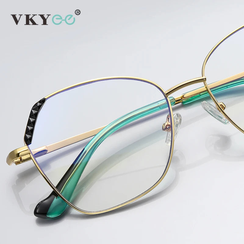 Vicky Women's Full Rim Square Tr 90 Titanium Reading Glasses 3080 Reading Glasses Vicky   